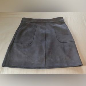 Bishop + Young Faux Suede Bluish Gray Skirt Size Large